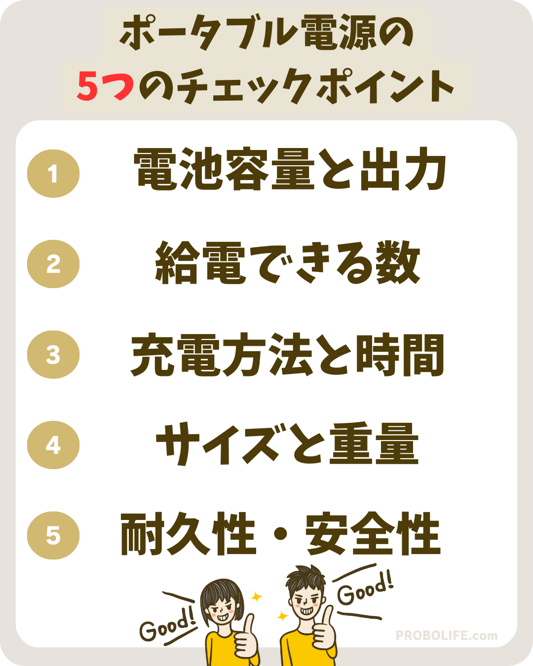 ポータブル電源を買い替えるときのチェックポイント