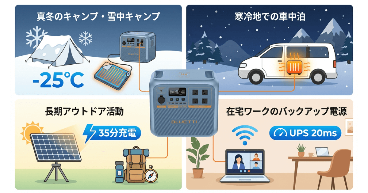 BLUETTI Pioneer Na 4つの主な利用シーン