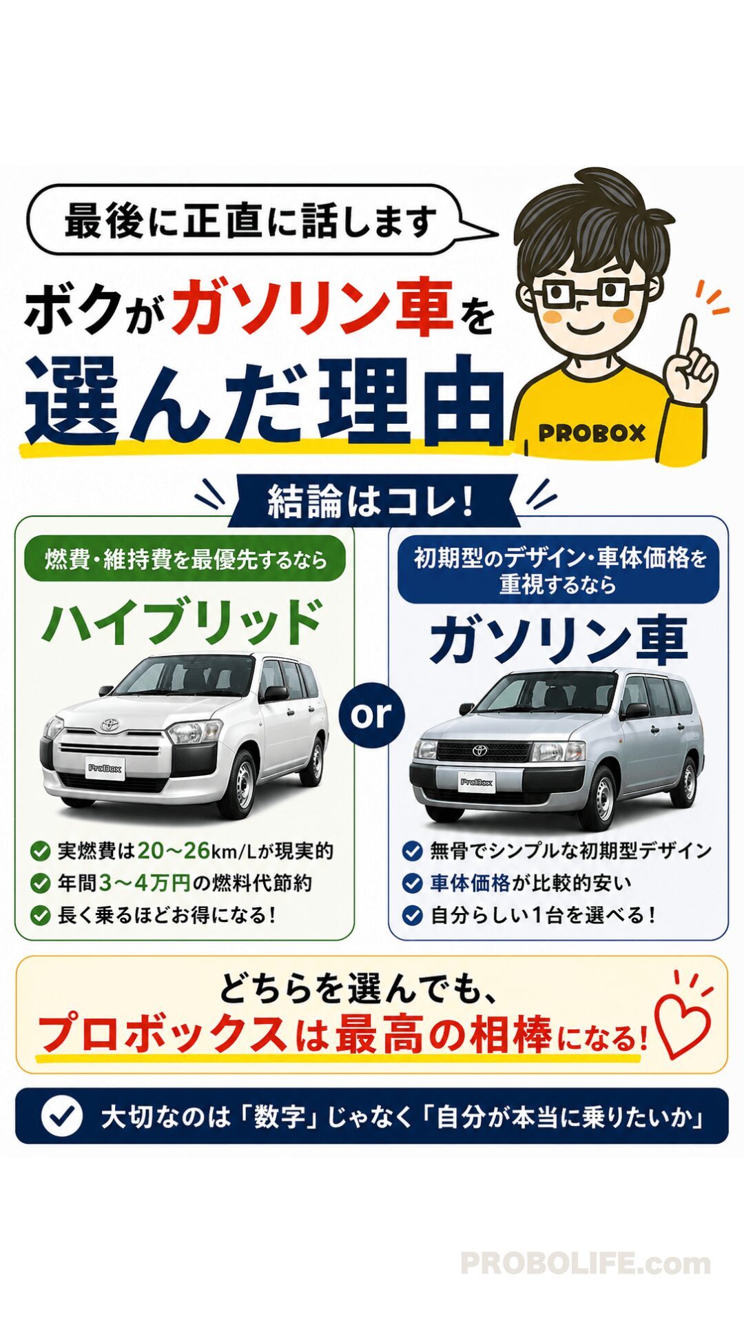 ボクがガソリン車を選んだ理由